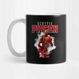 Scottie Pippen Basketball Legend Signature Vintage Retro 80s 90s Bootleg Rap Style Mug